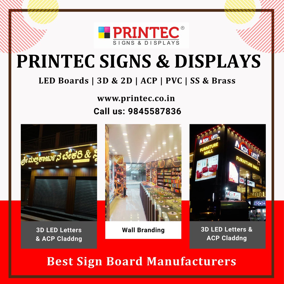 Printecsigns's tweet image. 🎨 Digital Printing &amp;amp; Signage Experts | Bengaluru 🇮🇳
📍 One-stop shop for LED boards, vinyl prints, ACP signs &amp;amp; more
📞 Call us: 9845587836 | 🌐 printec.co.in
.
.
.
#SignBoardDesign #LEDSignage #GlowSignBoard #3DSignBoard #AcrylicSignage #VinylPrinting #DigitalPrinting