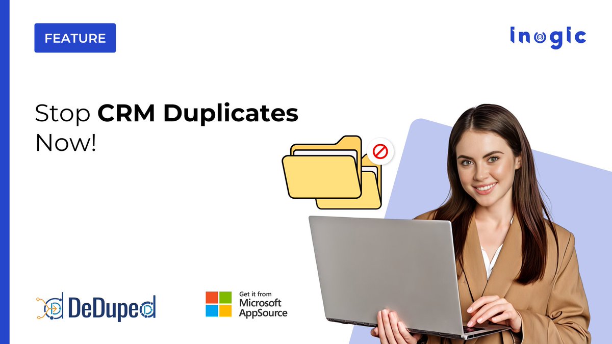 inogic's tweet image. How to Stop Duplicate Records in Dynamics 365 CRM with DeDupeD

bit.ly/3uIRuhd

#DuplicateRecords #msdyn365 #CRMrecords #DataDuplication