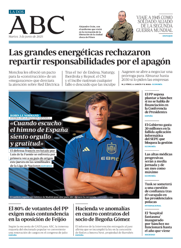PilarGGranja's tweet photo. La portada de @abc_es : El gobierno ofreció un pacto al sector eléctrico y "construir una historia fake" para repartir las culpas del #graapagón que llevó a negro a la península ibérica. Brutal. https://t.co/axF9oPGczN