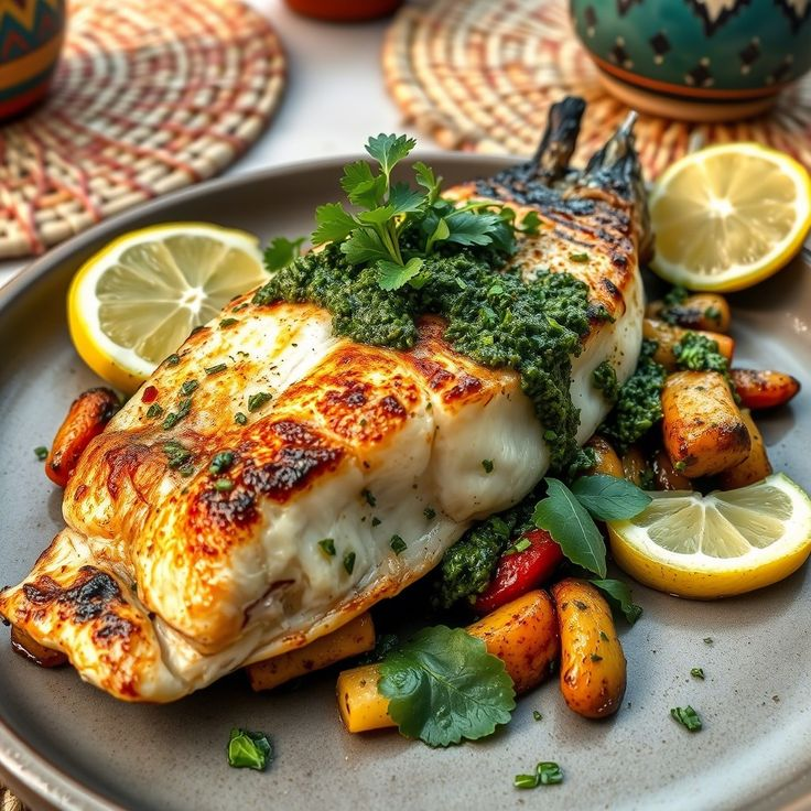 Seared Sea Bass with Chermoula (Filet de Bar à la Chermoula)🔥