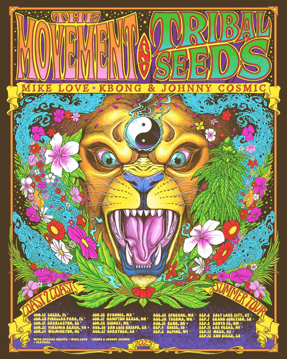 The Movement (@themovementvibe) on Twitter photo We're getting ready for an epic summer with <a href="/TribalSeeds/">Tribal Seeds</a> ... the 𝗖𝗢𝗔𝗦𝗧 𝟮 𝗖𝗢𝗔𝗦𝗧 𝗧𝗢𝗨𝗥 is coming to a city near you 🤙 With special guests <a href="/MikeLoveHawaii/">Mike Love</a> <a href="/KBongMusic/">KBong 🌴</a> <a href="/johnnycosmic/">Johnny Cosmic</a> on select dates 🔥 Lock in the vibes, get your now tix at TheMovementVibe.com We're getting ready for an epic summer with <a href="/TribalSeeds/">Tribal Seeds</a> ... the 𝗖𝗢𝗔𝗦𝗧 𝟮 𝗖𝗢𝗔𝗦𝗧 𝗧𝗢𝗨𝗥 is coming to a city near you 🤙 With special guests <a href="/MikeLoveHawaii/">Mike Love</a> <a href="/KBongMusic/">KBong 🌴</a> <a href="/johnnycosmic/">Johnny Cosmic</a> on select dates 🔥 Lock in the vibes, get your now tix at TheMovementVibe.com