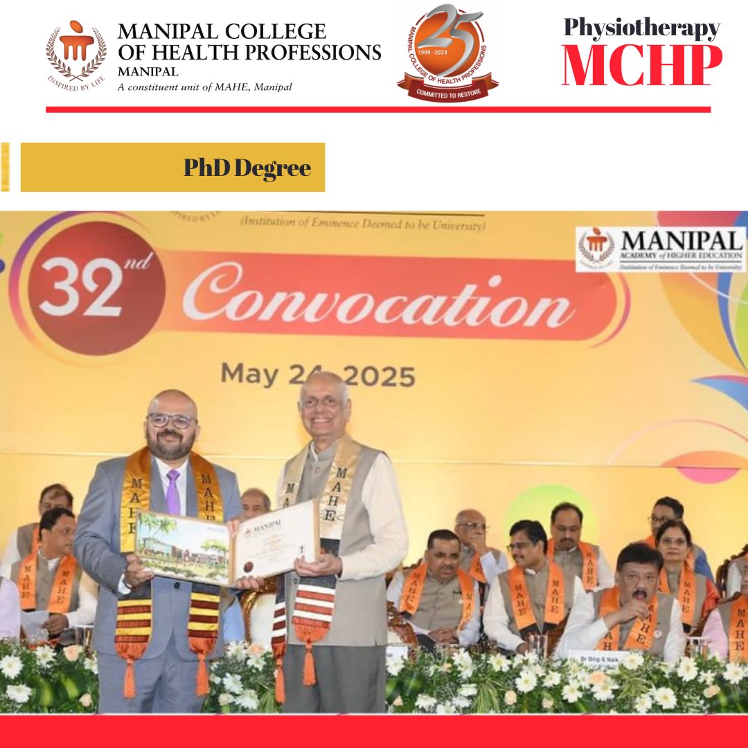 Physiotherapy MCHP (@ptmchp) on Twitter photo <a href="/PtMchp/">Physiotherapy MCHP</a> congratulates its faculty Dr. Prateek Srivastav who was conferred with PhD degree during the 32nd Convocation of <a href="/MAHE_Manipal/">Manipal Academy of Higher Education</a> on May 24, 2025. 🎉 Kudos Dr. Prateek for the scholarly accomplishment. We are proud of you!
<a href="/MCHP_MAHE/">MCHP</a> <a href="/Manikan19549593/">Manikandan N</a> <a href="/prateek_physio/">prateek srivastav, PhD</a> <a href="/PtMchp/">Physiotherapy MCHP</a> congratulates its faculty Dr. Prateek Srivastav who was conferred with PhD degree during the 32nd Convocation of <a href="/MAHE_Manipal/">Manipal Academy of Higher Education</a> on May 24, 2025. 🎉 Kudos Dr. Prateek for the scholarly accomplishment. We are proud of you!
<a href="/MCHP_MAHE/">MCHP</a> <a href="/Manikan19549593/">Manikandan N</a> <a href="/prateek_physio/">prateek srivastav, PhD</a>