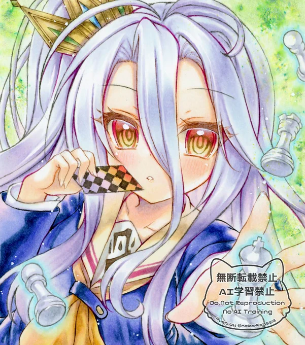 お題箱からのリクエスト。 2期はまだか… リクエストありがとうございました。 #ノーゲーム・ノーライフ #白 #ジブリール