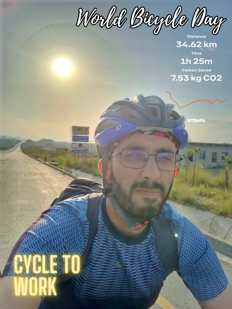 Biked to work on #WorldBicycleDay2025 in solidarity with those who rely only on bicycles daily.

Sadly, Islamabad keeps pushing cars over people. @CDAtheCapital must invest in cycling infrastructure — it's a basic need, not a luxury. 🚲
<a href="/Islamabadies/">The Witness</a>