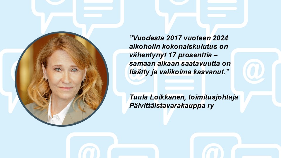Kaupan liitto (@kauppafi) on Twitter photo Viinin tuominen ruokakauppoihin on ollut kiistakysymys suomalaisessa alkoholikeskustelussa jo vuosikymmenten ajan. Miksi sen tuominen ruokakauppaan on niin vaikeaa, kysyy <a href="/TLoikkanen/">Tuula Loikkanen</a> <a href="/kauppafi/">Kaupan liitto</a> blogissaan.⬇️#kauppa <a href="/PTYfi/">PTY ry</a>
kauppa.fi/uutishuone/202… Viinin tuominen ruokakauppoihin on ollut kiistakysymys suomalaisessa alkoholikeskustelussa jo vuosikymmenten ajan. Miksi sen tuominen ruokakauppaan on niin vaikeaa, kysyy <a href="/TLoikkanen/">Tuula Loikkanen</a> <a href="/kauppafi/">Kaupan liitto</a> blogissaan.⬇️#kauppa <a href="/PTYfi/">PTY ry</a>
kauppa.fi/uutishuone/202…