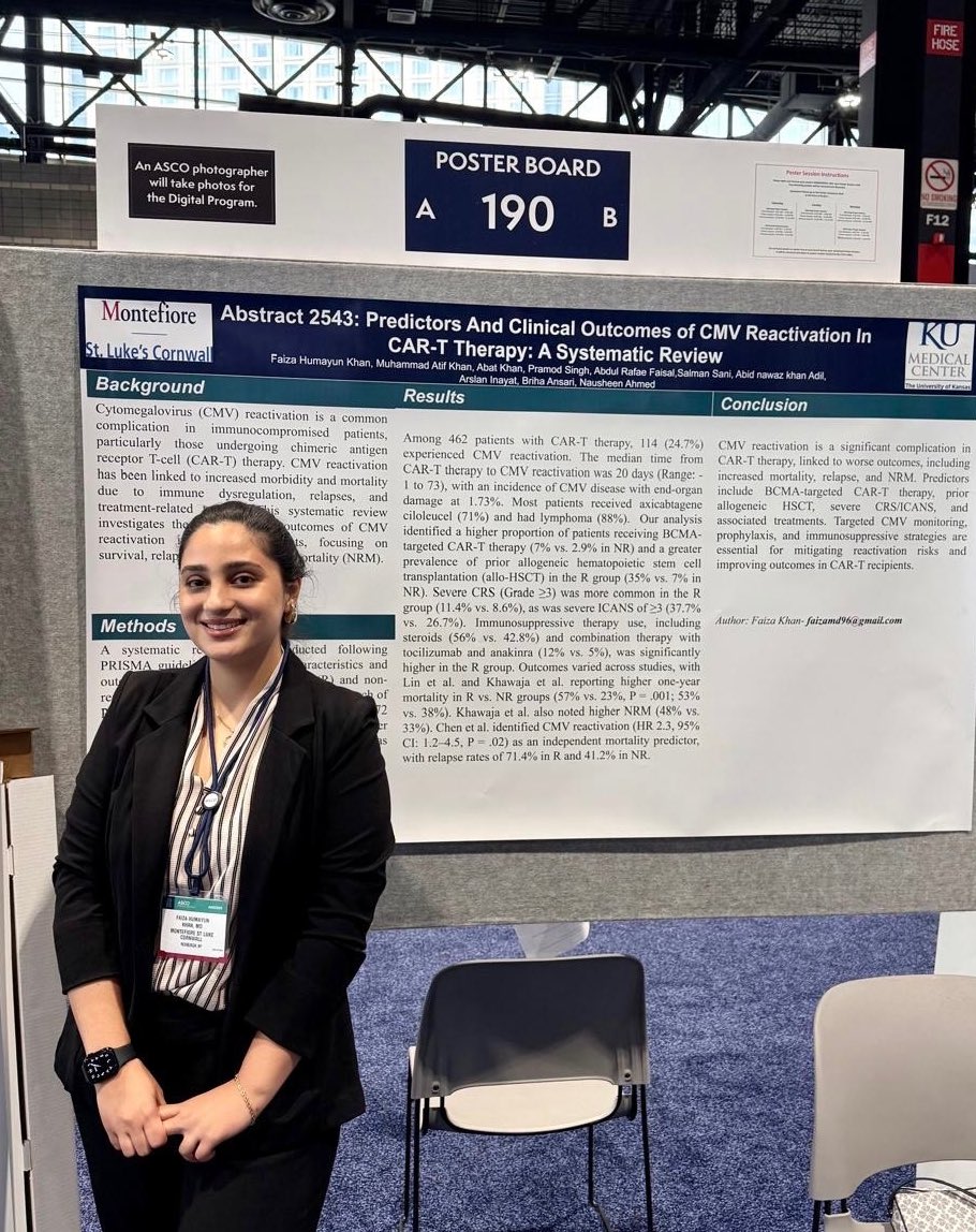 Nausheen Ahmed MD (@nausheenahmedmd) on Twitter photo CMV reactivation in #CART recipients: âŹď¸ mortality, relapse, & NRM. đ´ High risk: BCMA-CAR-T, prior allo-HSCT, severe CRS/ICANS. đ #ASCO25 <a href="/faiza_HKhan/">Faiza Humayun Khan</a> <a href="/atif_khanktk/">Muhammad Atif Khan MD</a> <a href="/KUcancercenter/">KU Cancer Center</a> CMV reactivation in #CART recipients: âŹď¸ mortality, relapse, & NRM. đ´ High risk: BCMA-CAR-T, prior allo-HSCT, severe CRS/ICANS. đ #ASCO25 <a href="/faiza_HKhan/">Faiza Humayun Khan</a> <a href="/atif_khanktk/">Muhammad Atif Khan MD</a> <a href="/KUcancercenter/">KU Cancer Center</a>