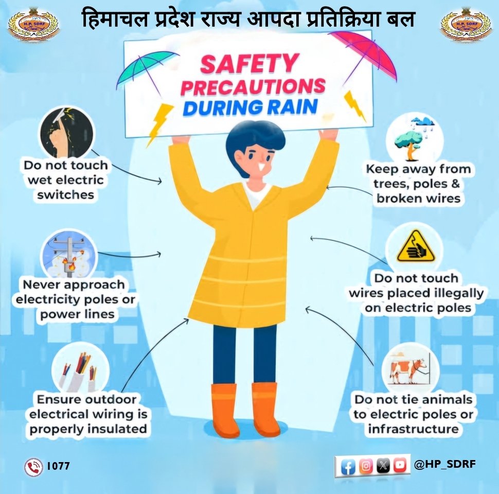 HP_SDRF's tweet photo. Monsoon is here! Stay safe, stay dry, and stay prepared. 🌧️🛠️
 #MonsoonPreparedness #StaySafe #HPSDRF @arjit_sen https://t.co/CJ6Jro6CQe