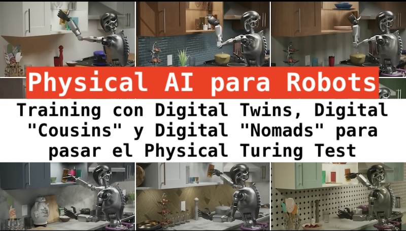 El lado del mal - Physical AI para Robots: Training con Digital Twins, Digital "Cousins" y Digital "Nomads" para pasar el Physical Turing Test elladodelmal.com/2025/06/physic… #AI #IA #InteligenciaArtificial #Robot #Robots #DigitalTwins #DigitalCousin #DigitalNomad #GenAI #LLM