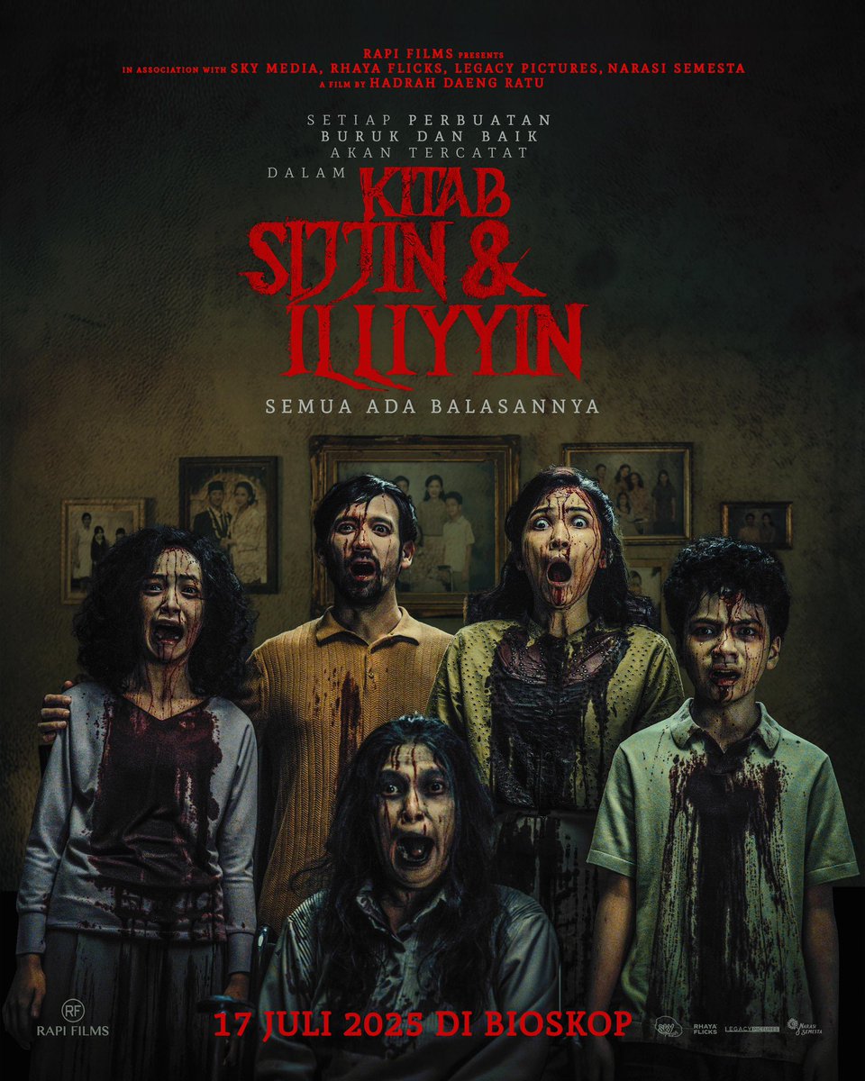 RapiFilm's tweet photo. Setiap perbuatan buruk dan baik akan tercatat dalam Kitab Sijjin &amp; Illiyyin. Semua akan ada balasannya. 

Kitab Sijjin &amp; Illiyyin akan tayang 17 Juli 2025 di Bioskop. 

#KitabSijjjn #SijjindanIlliyyin #TeaserPoster https://t.co/RcJblZhlf0