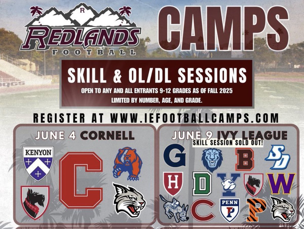 Jorden Villareal (@jordenvillareal) on Twitter photo Excited to announce I am going to be attending multiple <a href="/UofR_Football/">Redlands Bulldog Football</a> camps. I will be attending the Cornell camp on June 4th and the Ivy League camp on June 9th. <a href="/TitanCoachT/">Ryan Taylor</a> Excited to announce I am going to be attending multiple <a href="/UofR_Football/">Redlands Bulldog Football</a> camps. I will be attending the Cornell camp on June 4th and the Ivy League camp on June 9th. <a href="/TitanCoachT/">Ryan Taylor</a>