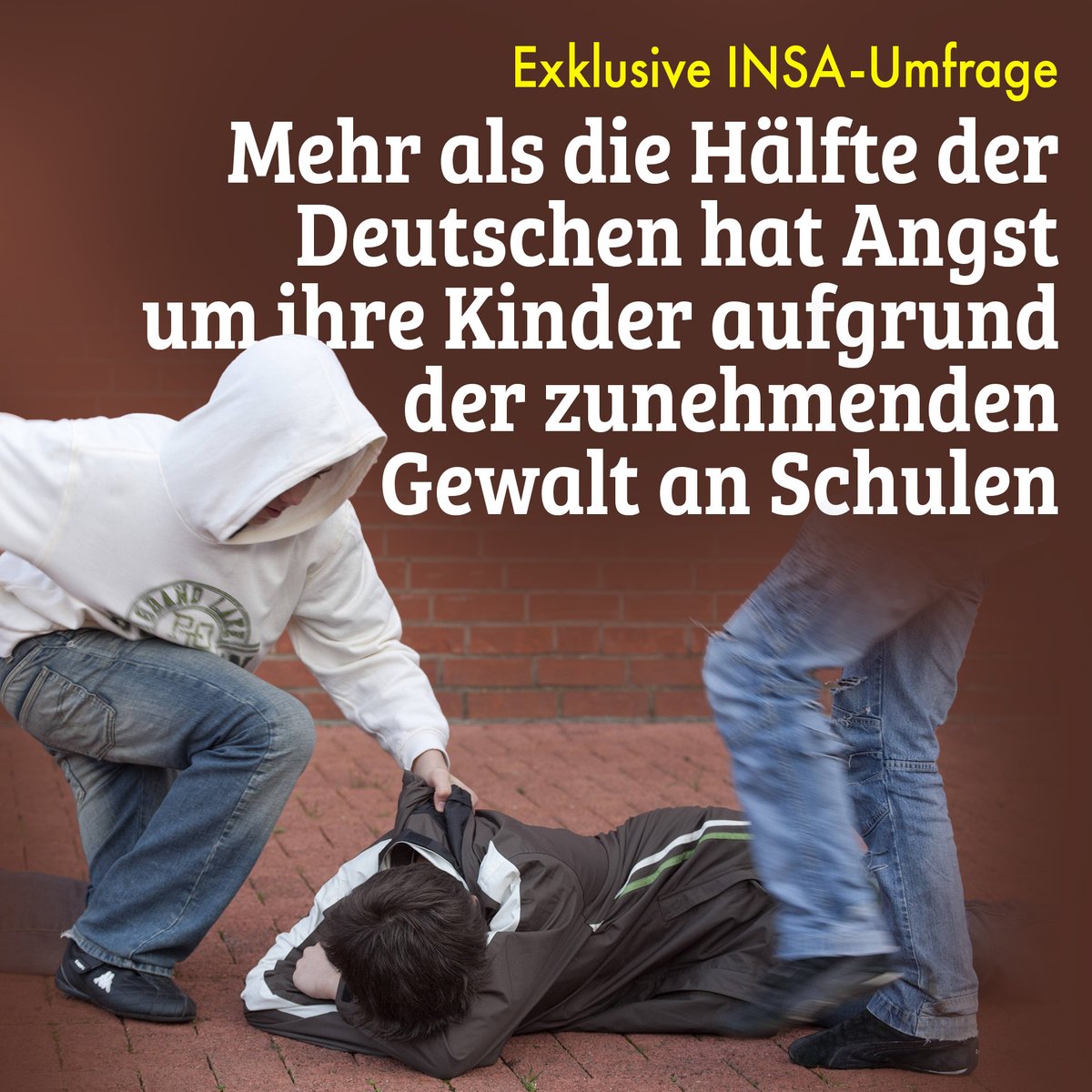 NIUS exklusiv! +++ Eine INSA-Umfrage im Auftrag von NIUS zeigt: Mehr als Hälfte der Deutschen glaubt, dass der Schulalltag ihrer Kinder in den vergangenen drei Jahren gefährlicher geworden ist. 
Alle Zahlen &amp; Details im Artikel:
nius.de/gesellschaft/n…