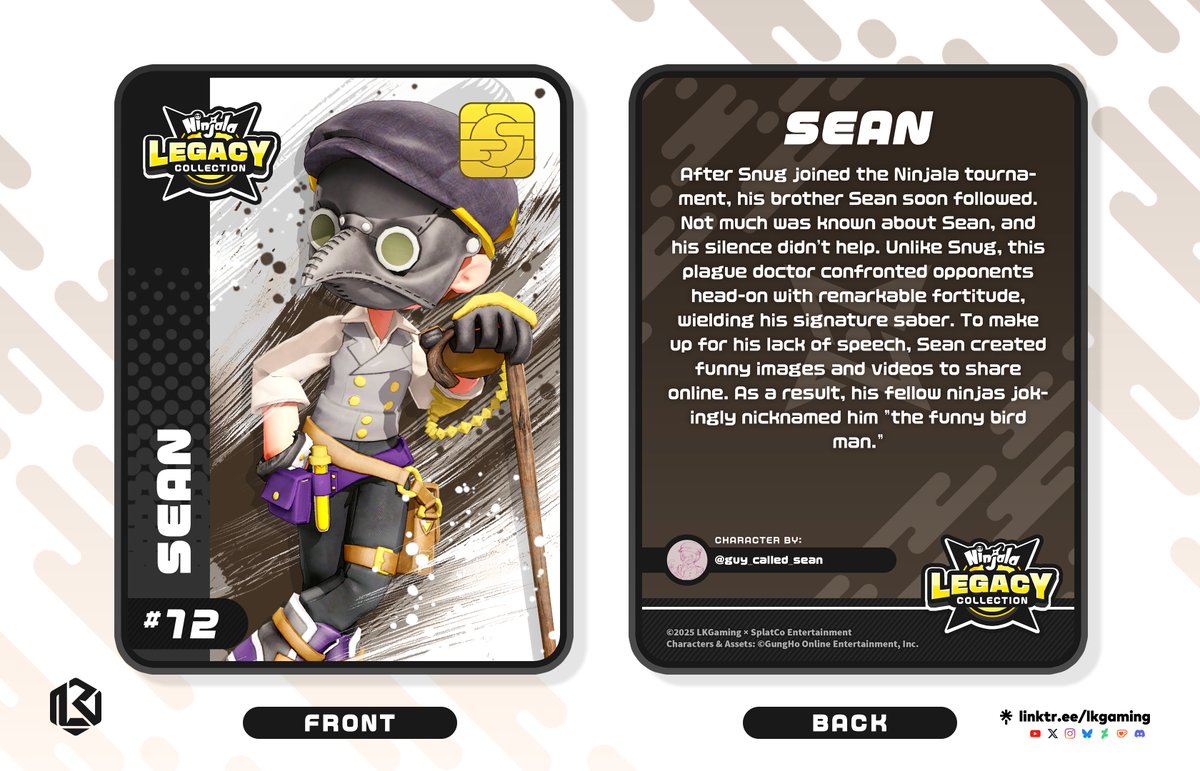 lkgaming_yt's tweet photo. #Ninjala #ニンジャラ LEGACY COLLECTION | Wave 2

#10. Mei - (@Ednyisdone)
#11. Sparx - (@LMcQuick)
#12. Sean - (@guy_called_sean)

Next wave: June 11
#Ninjalaお絵描き部 #NinjalaArt #NinjalaOC (2/2) https://t.co/vCTsgxQScb