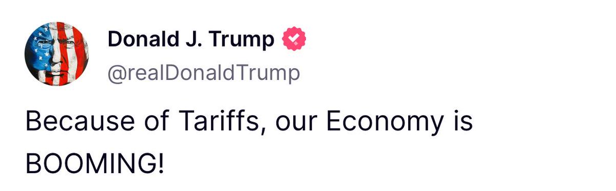 π¨ BREAKING: Trump: "Grazie ai dazi, la nostra economia sta prosperando!"