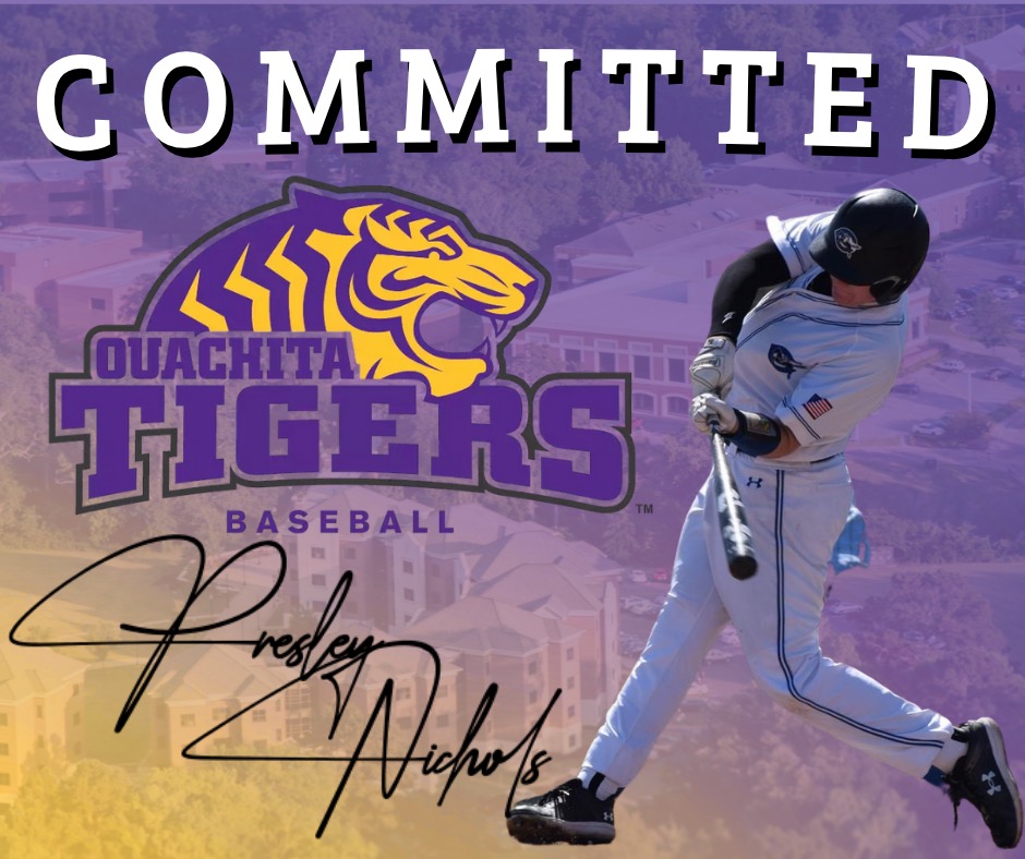 Presley Nichols (@presleynichols_) on Twitter photo Super excited to announce my commitment to Ouachita Baptist University. All glory to God. Go Tigers! <a href="/OuachitaBSB/">Ouachita Baseball</a> <a href="/CrowderBasebal1/">Crowder Baseball</a> Super excited to announce my commitment to Ouachita Baptist University. All glory to God. Go Tigers! <a href="/OuachitaBSB/">Ouachita Baseball</a> <a href="/CrowderBasebal1/">Crowder Baseball</a>