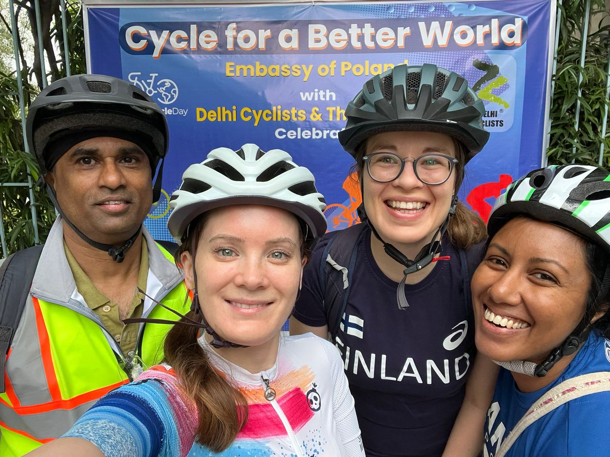 The Embassy took part in the #WorldBicycleDay event hosted by <a href="/PLinIndia/">PLinIndia</a> this morning🚴‍♂️🌍 

A great initiative promoting sustainable transport and healthy lifestyle. Many thanks for the kind invitation!🇳🇴🇮🇳🇵🇱