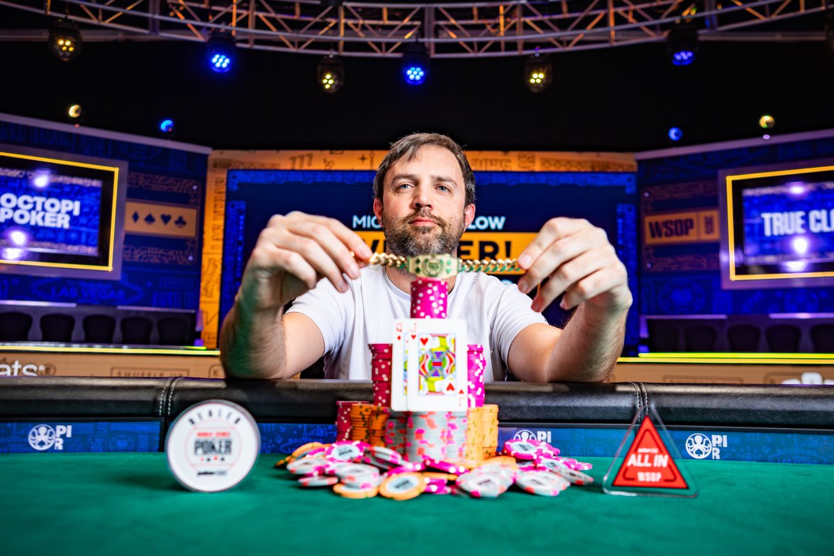 WSOP - World Series of Poker (@wsop) on Twitter photo Michael Wilklow is your winner of Event #1: $1,000 Mystery Millions. The first and biggest event of summer drew nearly 20k people, an over $18M prize pool, two $1M bounties, and now first-time bracelet winner Wilklow takes home $1,000,000. #WSOP2025
📸<a href="/RachKayPhoto/">Rachel Kay Winter</a> Michael Wilklow is your winner of Event #1: $1,000 Mystery Millions. The first and biggest event of summer drew nearly 20k people, an over $18M prize pool, two $1M bounties, and now first-time bracelet winner Wilklow takes home $1,000,000. #WSOP2025
📸<a href="/RachKayPhoto/">Rachel Kay Winter</a>