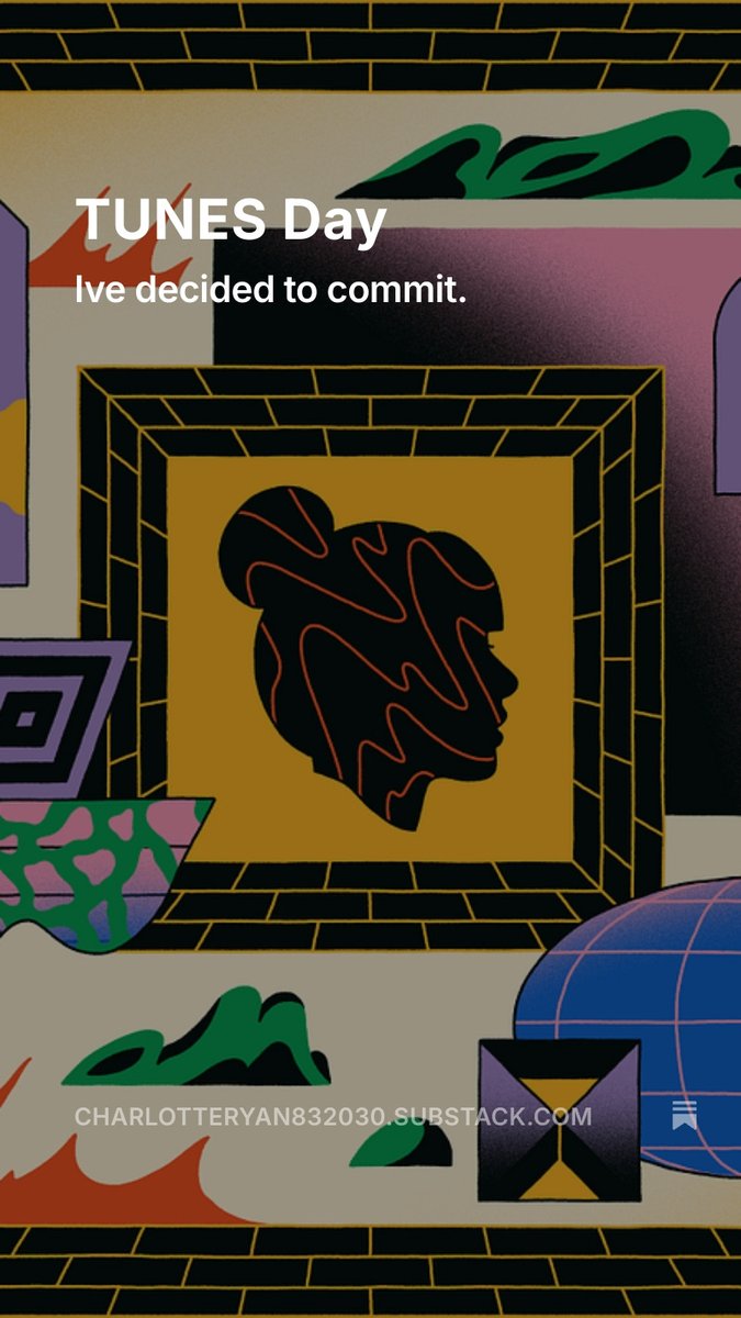 Ive decided to commit. Introducing... TUNES DAY :  open.substack.com/pub/charlotter…