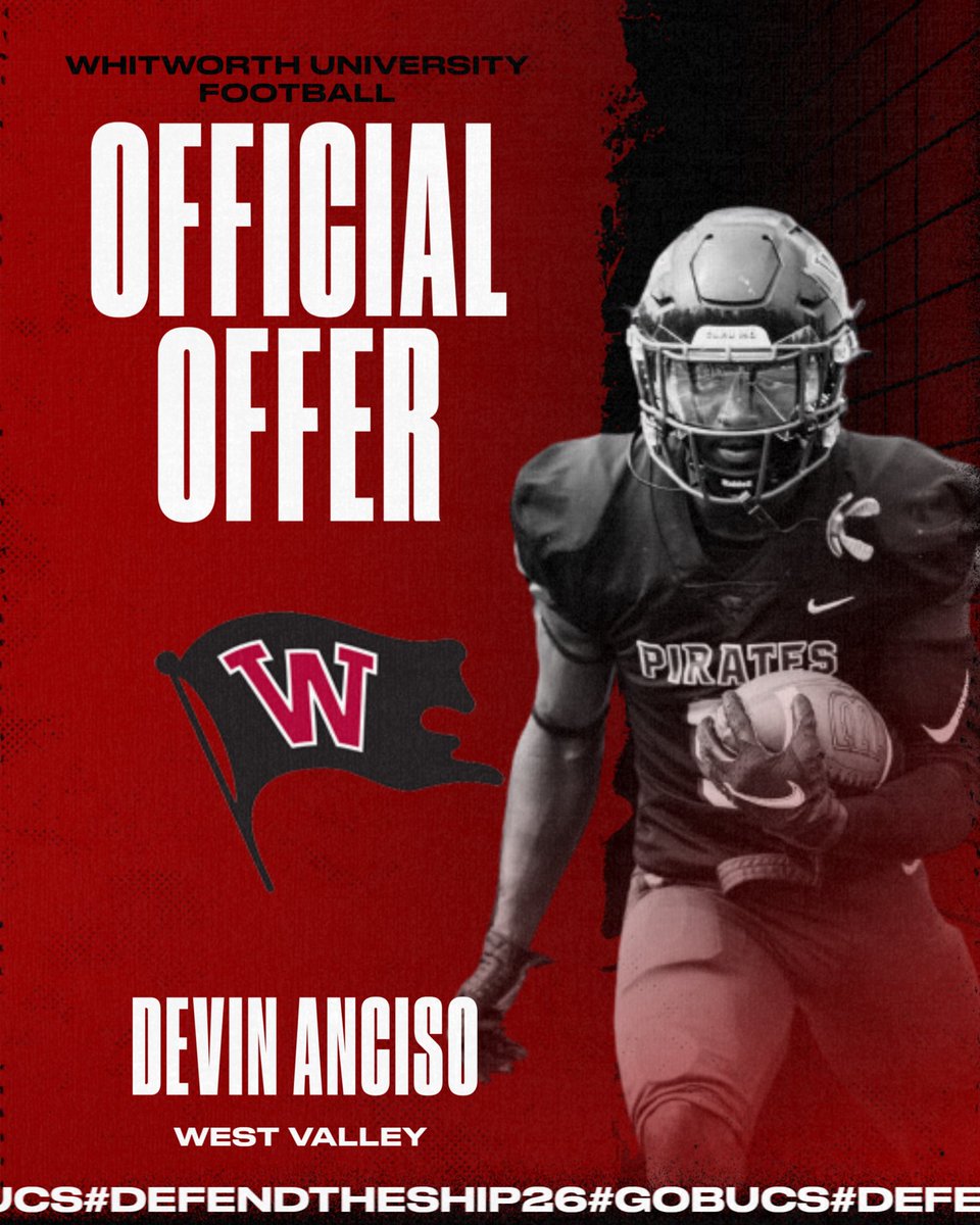 Devin Anciso (@devinanciso24) on Twitter photo After a great talk with <a href="/coachsandberg/">Rod Sandberg</a>,
I am grateful to have received my 2nd offer from Whitworth University!
<a href="/NicRoger3/">Nic Roger</a> <a href="/CoachCerf/">Jimmy Cerf</a> <a href="/MataRosalio/">Angel Mata</a> <a href="/westvalleyrams/">westvalleyfootball</a> <a href="/PrepRedzoneWA/">Prep Redzone Washington</a> After a great talk with <a href="/coachsandberg/">Rod Sandberg</a>,
I am grateful to have received my 2nd offer from Whitworth University!
<a href="/NicRoger3/">Nic Roger</a> <a href="/CoachCerf/">Jimmy Cerf</a> <a href="/MataRosalio/">Angel Mata</a> <a href="/westvalleyrams/">westvalleyfootball</a> <a href="/PrepRedzoneWA/">Prep Redzone Washington</a>