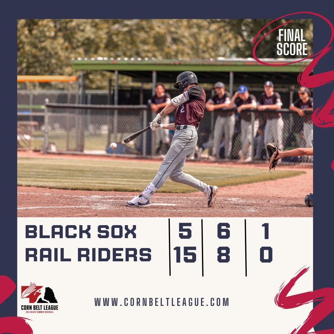 Eight different Rail Rider players recorded an RBI in their victory over the Black Sox

FINAL
Black Sox 5
Rail Riders 15

Top Performers:
Engelbart 2-4 3B, 2B, 2RBI, 2R
Maccarini 2-3 3B, 2B, 2RBI, 3R
Chase 2-4 2B, 2RBIs

Kloke 2-2 HR, 3B