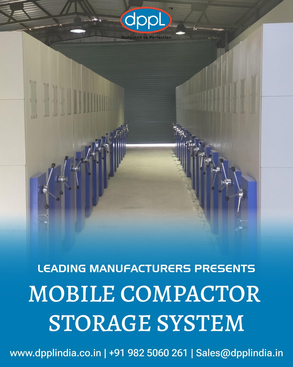 DecoraPointPvt's tweet image. 🔹 Maximise Storage, Minimise Space! 🔹 Upgrade to DPPL’s Mobile Compactor Storage System – perfect for offices, warehouses &amp;amp; more! ✅ Space-Saving ✅ Durable ✅ Accessible 📞 +91 982 5060 261 🌐 dpplindia.co.in 📩 Sales@dpplindia.in #SmartStorage #DPPL