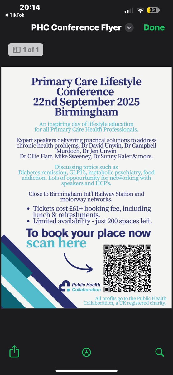 Catherine Cassell (@cassellcath) on Twitter photo 🚨 Walk in curious, walk out energised, connected, & ready to make change💥
Join us <a href="/PCLifestyleconf/">Primary Healthcare Lifestyle Conference 2025…..</a> 22nd Sept Solihull
✅ Evidence-based lifestyle medicine
✅ Real-world tools
✅ Supportive, like-minded community
✅Inspiring speakers
🎟️ £61 + fees eventbrite.co.uk/e/primary-care… 🚨 Walk in curious, walk out energised, connected, & ready to make change💥
Join us <a href="/PCLifestyleconf/">Primary Healthcare Lifestyle Conference 2025…..</a> 22nd Sept Solihull
✅ Evidence-based lifestyle medicine
✅ Real-world tools
✅ Supportive, like-minded community
✅Inspiring speakers
🎟️ £61 + fees eventbrite.co.uk/e/primary-care…