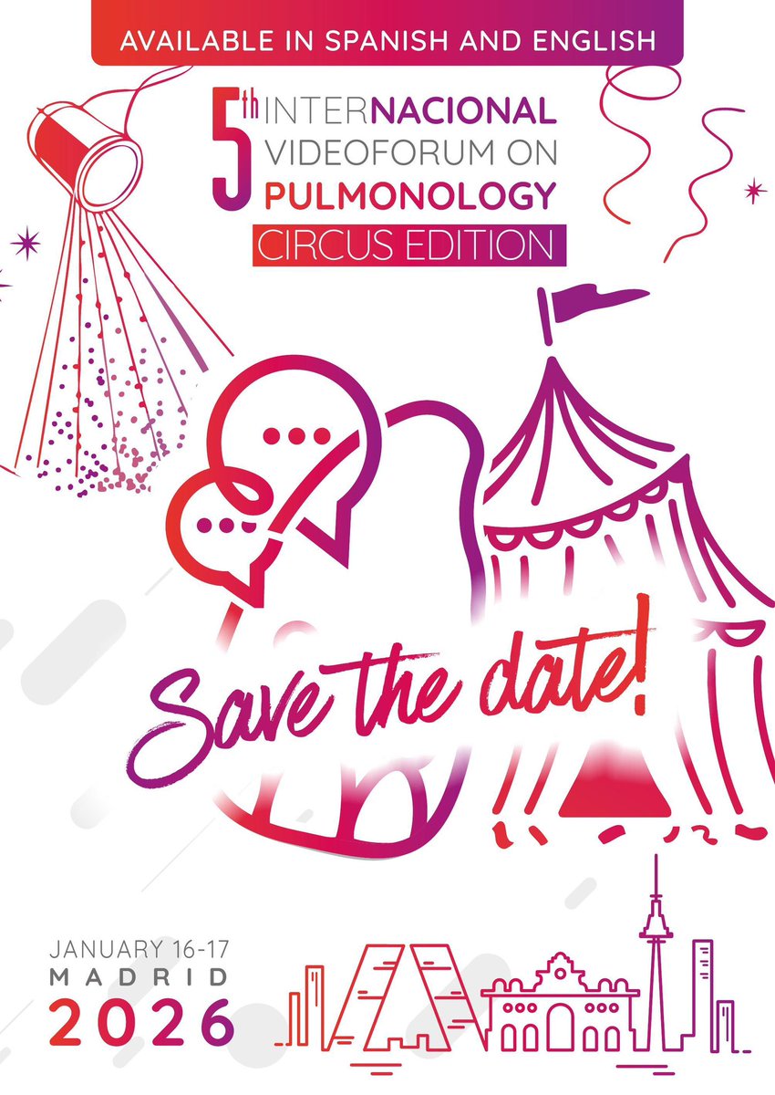 jpallaresneumo's tweet photo. 🎪The #PulmonologyCircus is back!
📅Jan 16–17, 2026 | Madrid
🎧Real-time procedures, immersive AV, and the world’s top experts
🌍Bilingual event (Spanish–English live translation)
🎥Travel the world’s hospitals without leaving your seat
SIGN UP👇🏻👇🏻👇🏻
🔗 https://t.co/FA30HODjAb https://t.co/EYRmg0Y9vn