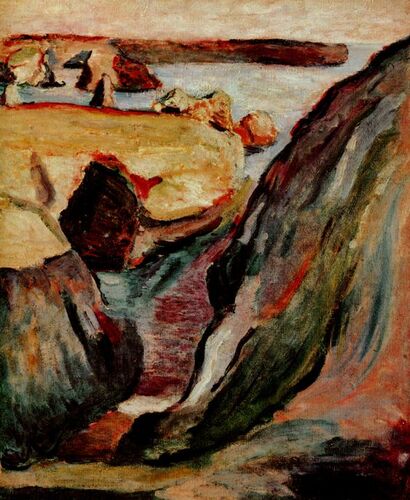 Rochers a Belle Île, 1896 #artbots #matisse