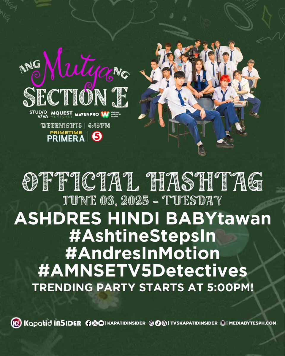 KapatidInsider's tweet photo. Operation, #MiCalix second chance is now ongoing... pero wait... dito rin kaya magsimulang mabuo ang closeness ng #JayFer?! 👀
TP na mamaya starting 5PM, Section E Nation!
#AngMutyaNgSectionETV5 sa #PrimetimePrimeraTV5 block!
Weeknights | 6:45PM https://t.co/WPgPwl1WV2