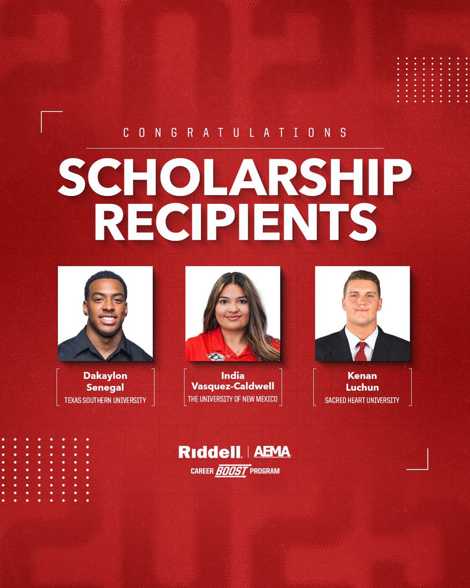AEMA_74's tweet photo. Congratulations to our @RiddellSports Career Boost Program recipients who were honored at tonight’s Riddell Reception! 

Bright EQ futures ahead for this squad! 🤩 #AEMA2025 https://t.co/Z9suJObFvN
