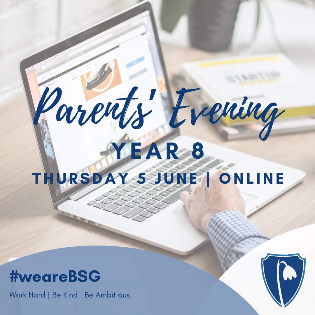 🖥️ We’re looking forward to meeting Year 8 parents on Thursday evening - done forget to log on to bsgirls.schoolcloud.co.uk to check your appointment times and connection settings in advance.
#weareBSG #workhard #bekind #beambitious