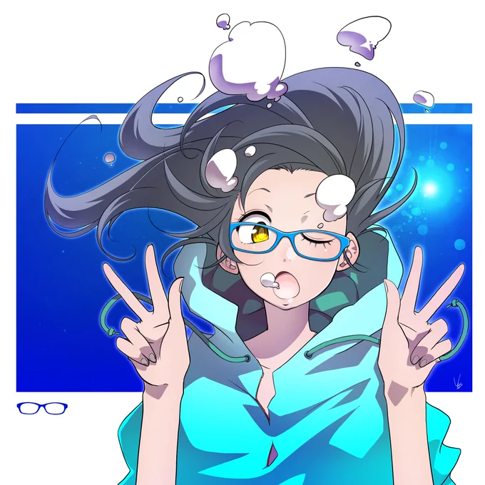 #無言で眼鏡娘をあげる見た人もやる