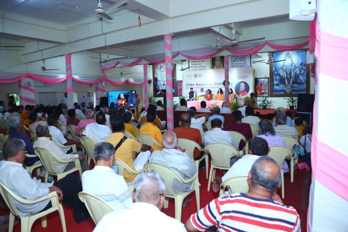 Safer Internet India (@saferinternetin) on Twitter photo SII partnered with <a href="/ParmarthNiketan/">Parmarth Niketan</a> for a Cyber Awareness Workshop to protect spiritual sites and pilgrims from online scams. Thanks to Ms. Nandita Mishra (<a href="/jagograhakjago/">Consumer Affairs</a>) and Shri Nishant Kumar (<a href="/Cyberdost/">CyberDost I4C</a>) for their insights. SII partnered with <a href="/ParmarthNiketan/">Parmarth Niketan</a> for a Cyber Awareness Workshop to protect spiritual sites and pilgrims from online scams. Thanks to Ms. Nandita Mishra (<a href="/jagograhakjago/">Consumer Affairs</a>) and Shri Nishant Kumar (<a href="/Cyberdost/">CyberDost I4C</a>) for their insights.