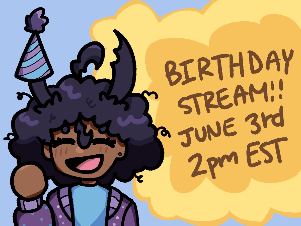 Birthday Stream!! 2pm EST!! TODAYY!! hope to see you guys there!