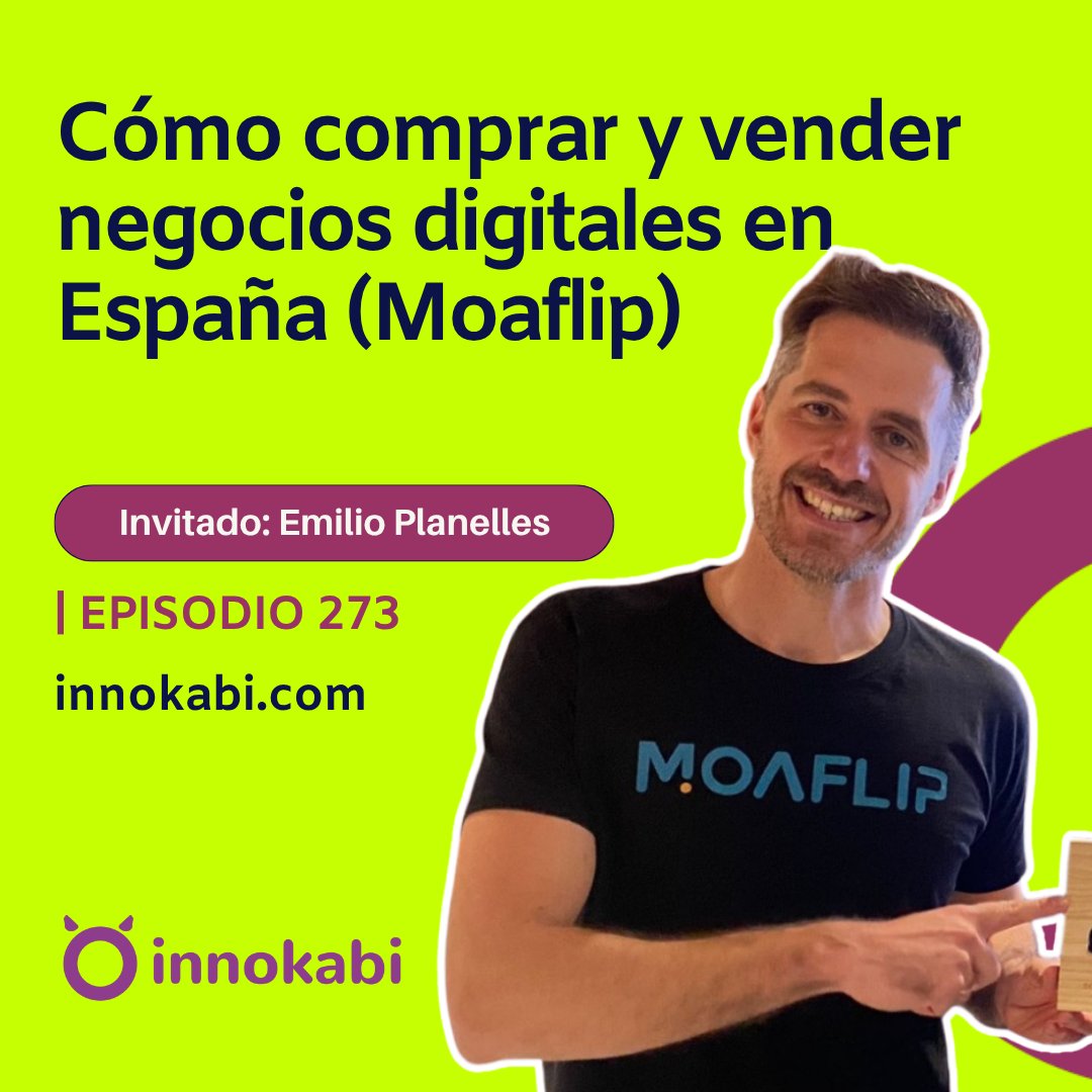 Cómo comprar y vender negocios online rentables con Emilio Planelles de <a href="/moaflip/">Moaflip</a> 

Episodio 273 #podcast <a href="/innokabi/">Innokabi</a> con <a href="/Alfonso_Prim/">Alfonso Prim</a> 

Ver/escuchar aquí: innokabi.com/como-vender-ne…

#negociosdigitales #negocios #marketingonline