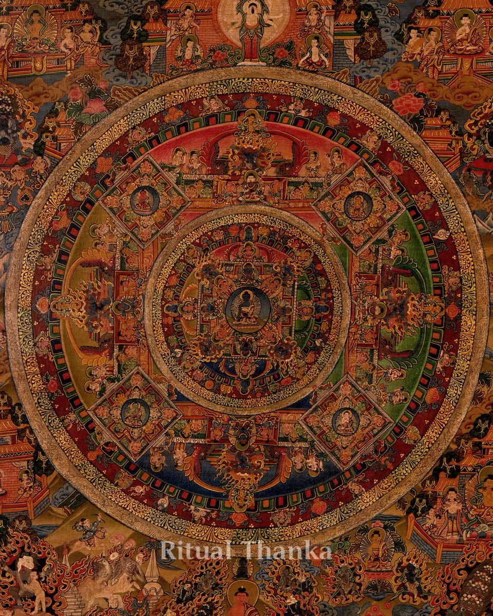 Ritualthanka's tweet photo. ✨ Wishing you healing &amp; peace this Medicine Buddha Day!🙏✨

Honor Bhaisajyaguru with this vibrant Oil-Varnished 
Mandala Thangka — now 60% OFF + Free Shipping 
🌿

SKU: 3738

#RitualThanka #MedicineBuddhaDay #HealingEnergy  #ThangkaArt https://t.co/pOZ2E4VVAF