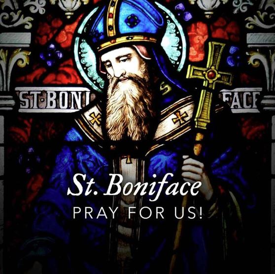 Today is the memorial of Saint Boniface an English Benedictine monk who was a leading figure in the Anglo-Saxon mission to evangelise the Germanic people during the 8th century. Patron saint of Germany, Benedictine monks, brewers, tailors, file cutters, &amp; missionaries