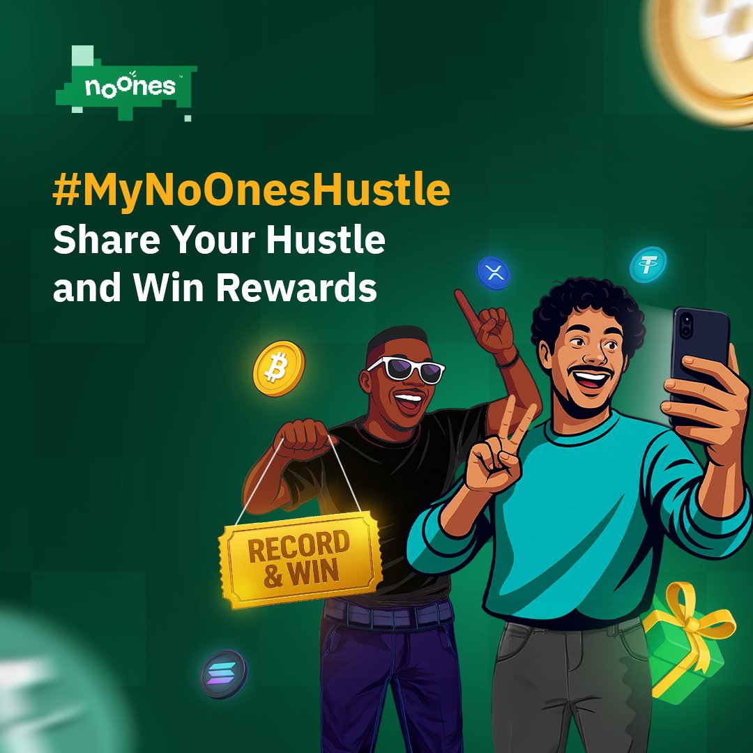💼 Turn trading into a living with #MyNoOnesHustle — and win from $1,000!

👉 Share a 15 sec – 2 min video showing how you hustle on NoOnes through arbitrage or trading. Be creative — tell your story your way!

Doesn’t matter if you have made $10 or $500,000 — we want to hear how