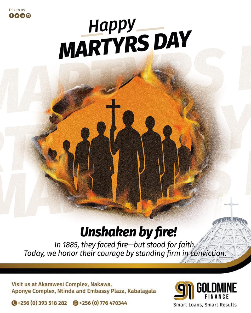 Their faith lit a fire that history will never put out. Honoring the brave souls of Martyrs' Day 🇺🇬✝️

#happymartyrsday 
#martyrs 
#namugongo 
#pilligrims 
#GoldmineFinance
