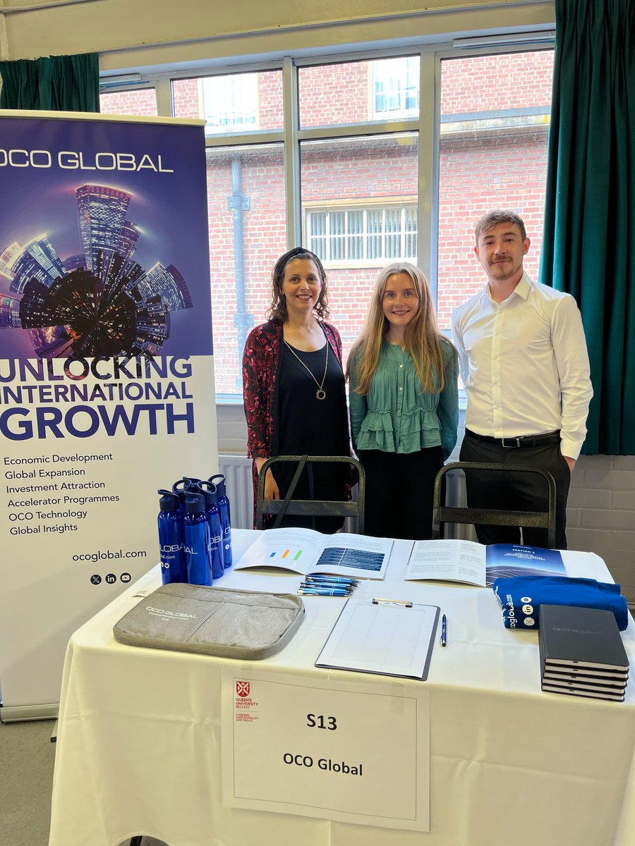 OCO Global (@ocoglobal) on Twitter photo 🎓 We’re at the NI Graduate Recruitment Fair 2025 at <a href="/QUBelfast/">Queen's University Belfast 🎓</a> today!
📍 Find Leïla, Alice & Ben at Stand 13, South Dining Hall to chat careers in #trade, #investment & #economicdevelopment 🌍
#NIGRF2025 #GradJobs <a href="/UlsterUni/">Ulster University</a> 🎓 We’re at the NI Graduate Recruitment Fair 2025 at <a href="/QUBelfast/">Queen's University Belfast 🎓</a> today!
📍 Find Leïla, Alice & Ben at Stand 13, South Dining Hall to chat careers in #trade, #investment & #economicdevelopment 🌍
#NIGRF2025 #GradJobs <a href="/UlsterUni/">Ulster University</a>