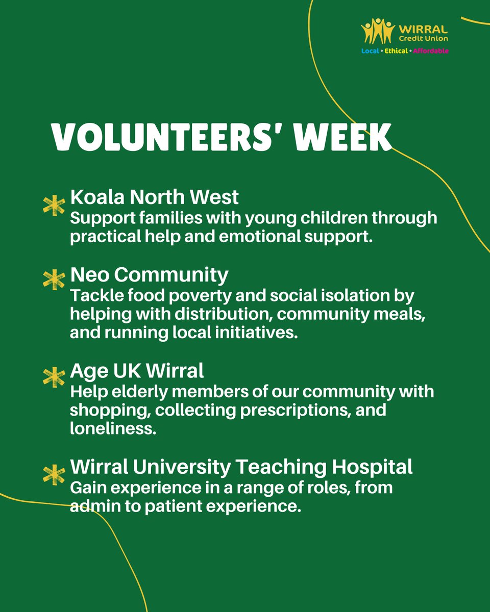 🌟 As a not-for-profit with decades in Wirral, we’ve seen how powerful volunteering is. Local people give time, skills &amp; energy worth over £33 million a year!

This #VolunteersWeek, why not join them?

👉 There's a huge range of organisations that would welcome support: