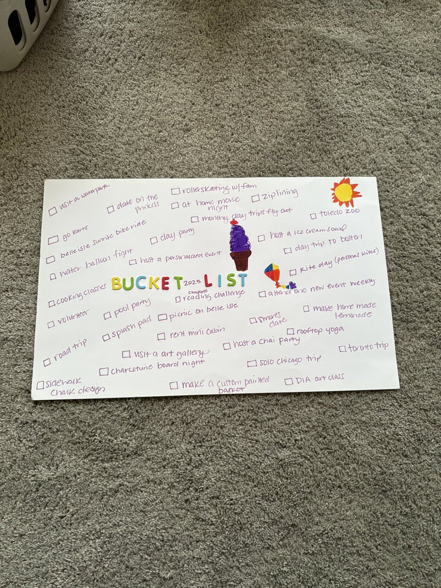 Created our 2025 Bucket list