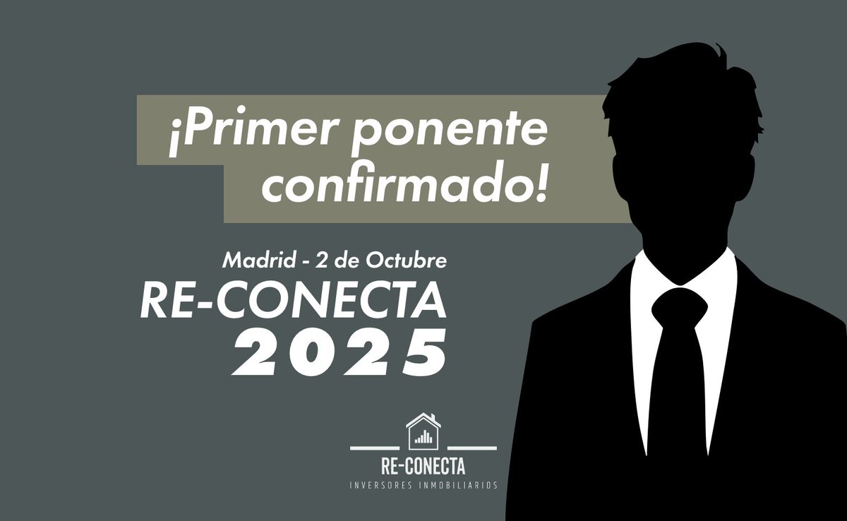 REConectaMadrid's tweet image. 🎤 ¡Primer speaker confirmado para #ReConecta2025!
Aún no podemos desvelar su nombre, pero te aseguramos que su visión cambiará tu forma de ver el Real Estate.
🗓️ 2 de octubre – Madrid
🔗 re-conecta.com/#apuntate-aqui