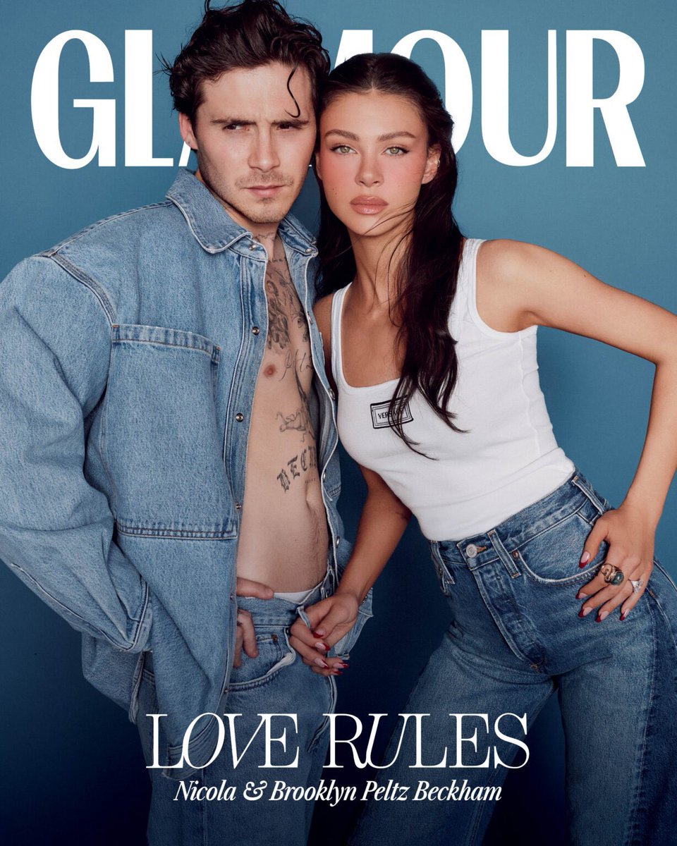 Glamour June cover: Nicola and Brooklyn Peltz Beckham prove love conquers all...! ow.ly/fqA750W2Jjr