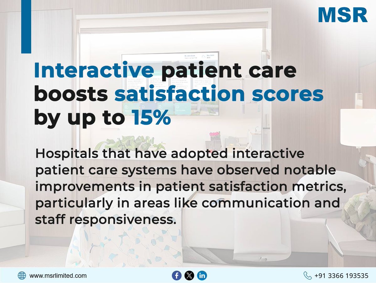 msritsolution's tweet image. Interactive patient TV systems are increasingly being adopted in hospitals worldwide, offering a range of benefits that enhance patient care and operational efficiency. MSR has made some major technical strides in this avenue.
To know more, Book a Demo: msrlimited.com/book-a-demo/