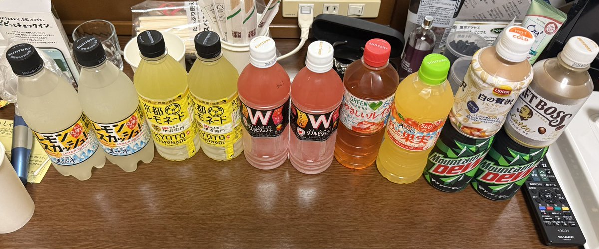 Infinity101430's tweet image. ホテルの無料ドリンク🥤