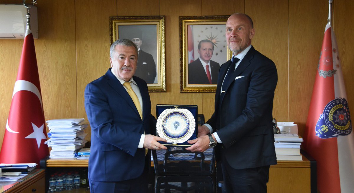 Turkish National Police Deputy Director General Mr. Mustafa Çalışkan met with the delegation led by the Deputy Director of the Swedish Police to discuss bilateral security cooperation issues.