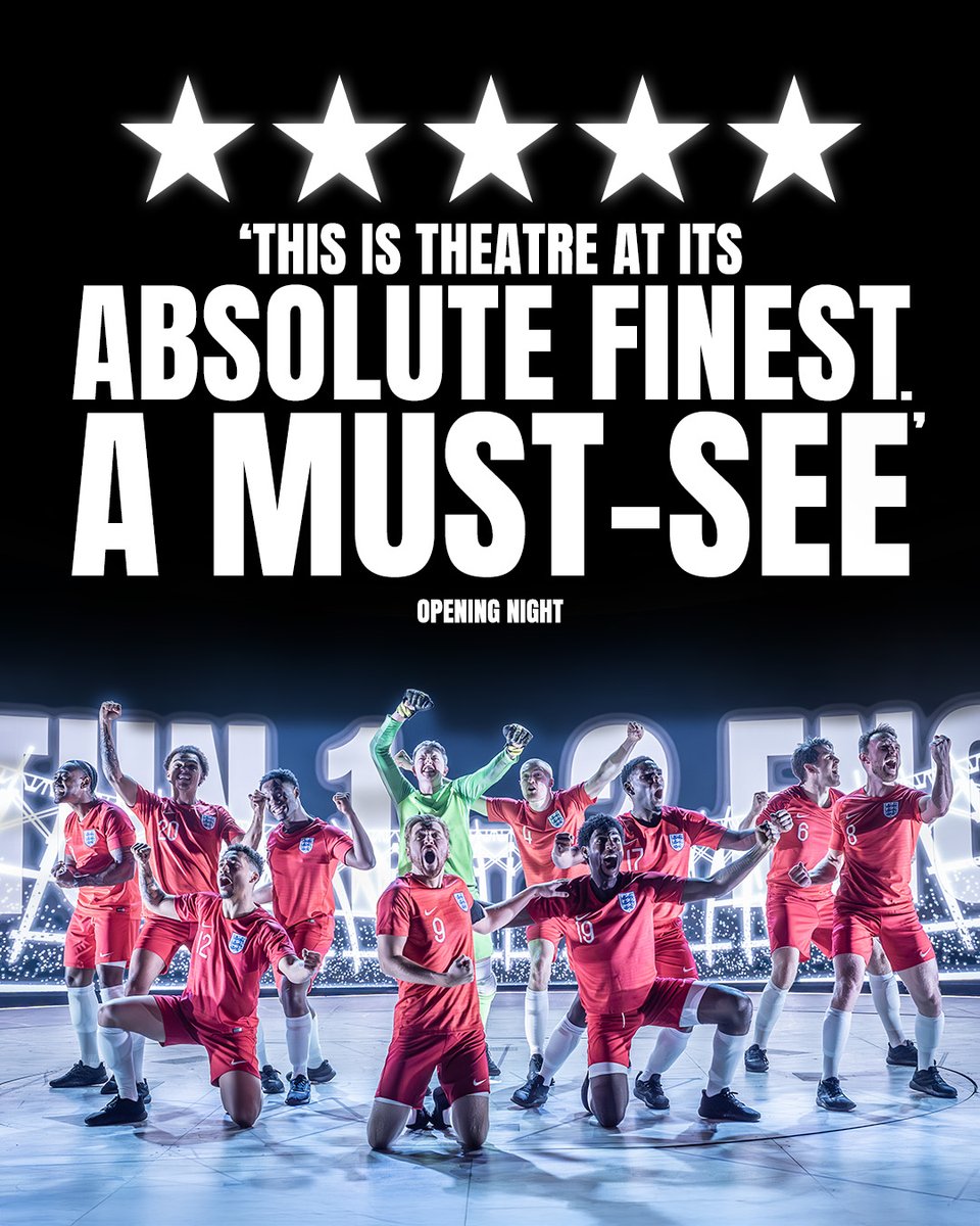 ⭐️⭐️⭐️⭐️⭐️ 'A Must-See' #DearEnglandOnStage