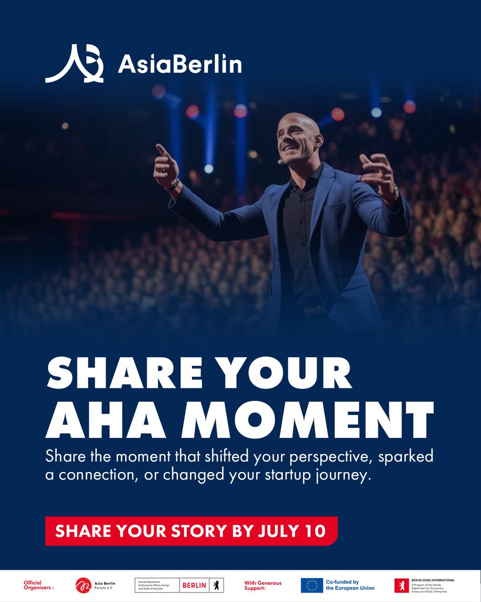Your AsiaBerlin Aha Moment?

Have you been part of an AsiaBerlin Summit or side events? We’d love to hear how your journey has unfolded since then!

Whether you secured funding, formed key partnerships, or sparked cross-border collaborations, your story can inspire the AsiaBerlin