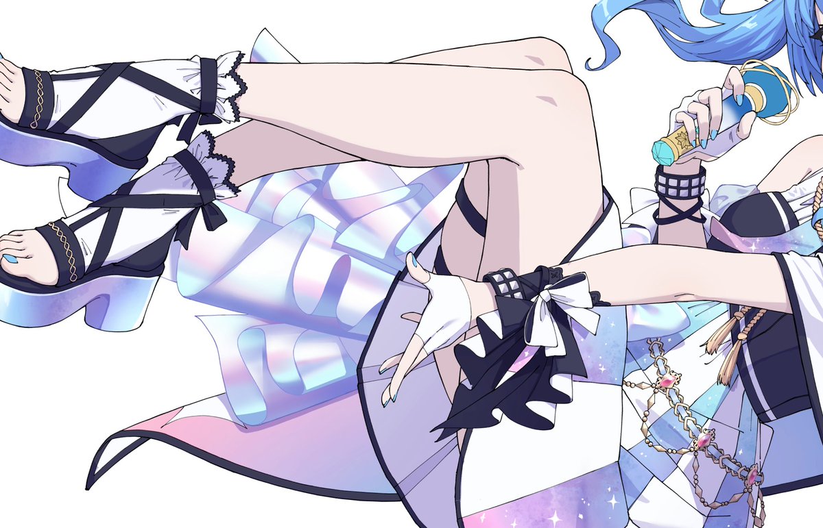 星街すいせい 「ほぼ絵が出来た リボン塗るの難し過ぎるだろ」|囲碁ミクのイラスト