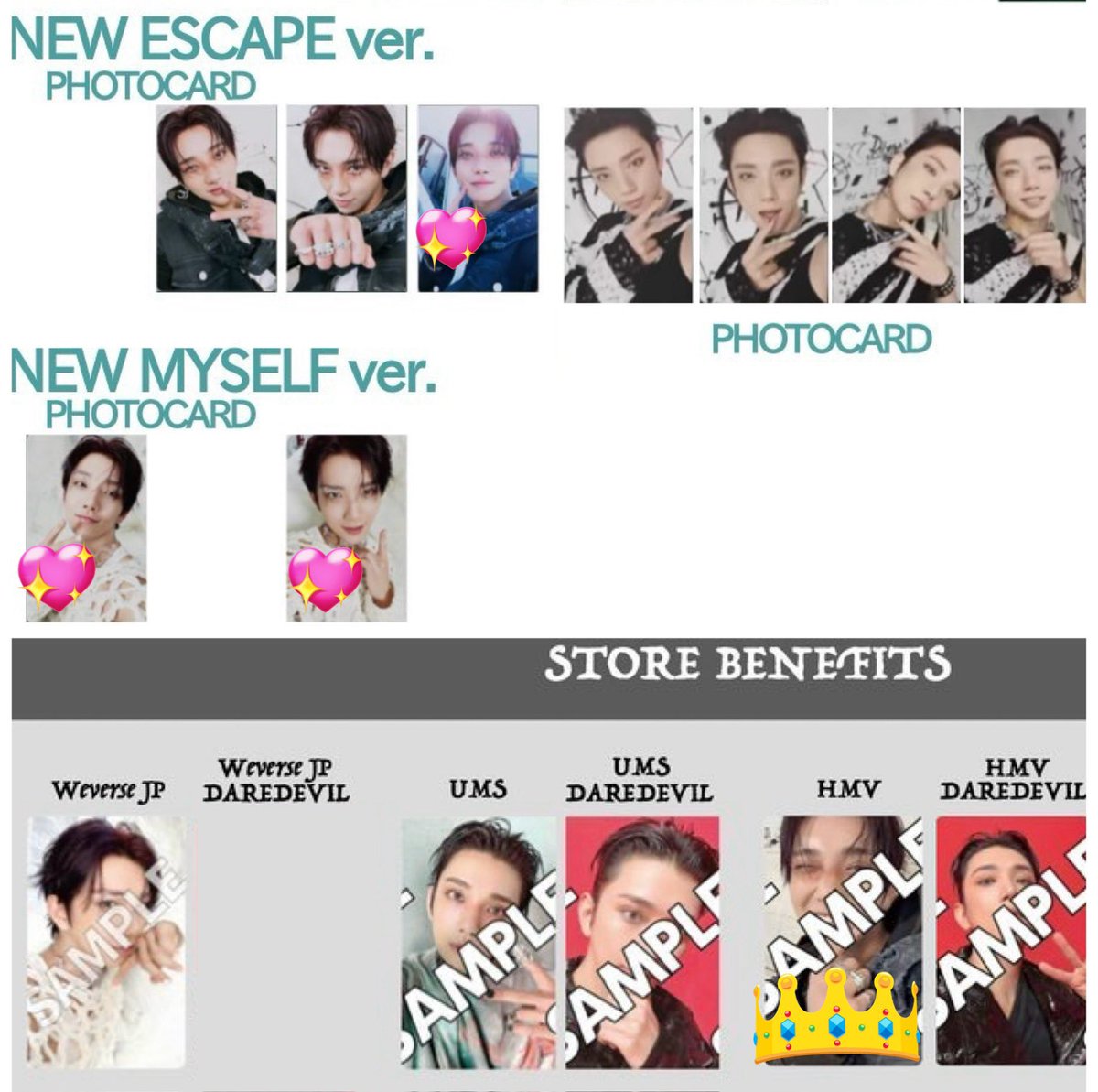 rhast6yi's tweet photo. SEVENTEEN セブチ 交換 

【譲】
エスクプス ジュン ホシ ウォヌ ウジ ディエイト
ミンギュ ドギョム スングァン バーノン ディノ
【求】
3枚目同異種ジョシュア 👑>💖優先

郵送同日発送
場所により手渡し可

返信にお時間頂く場合があります
お断り♡のみ🙇🏻

お気軽にリプお願いします

#セブチ交換 https://t.co/CKjTfqP0Fk